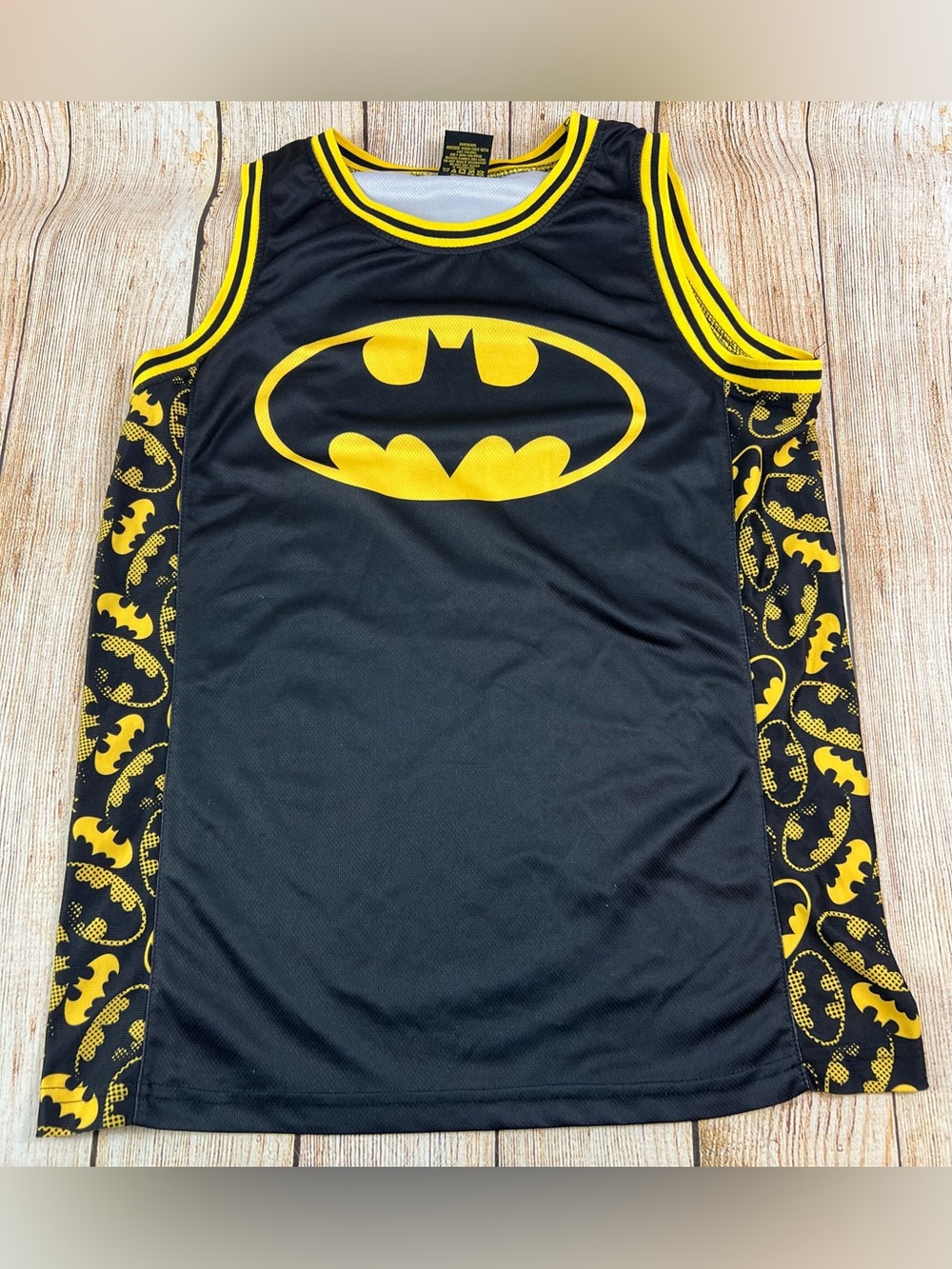 Mens Batman DC Comics Sleeveless Basketball Jersey Tank Top Shirt Size Small